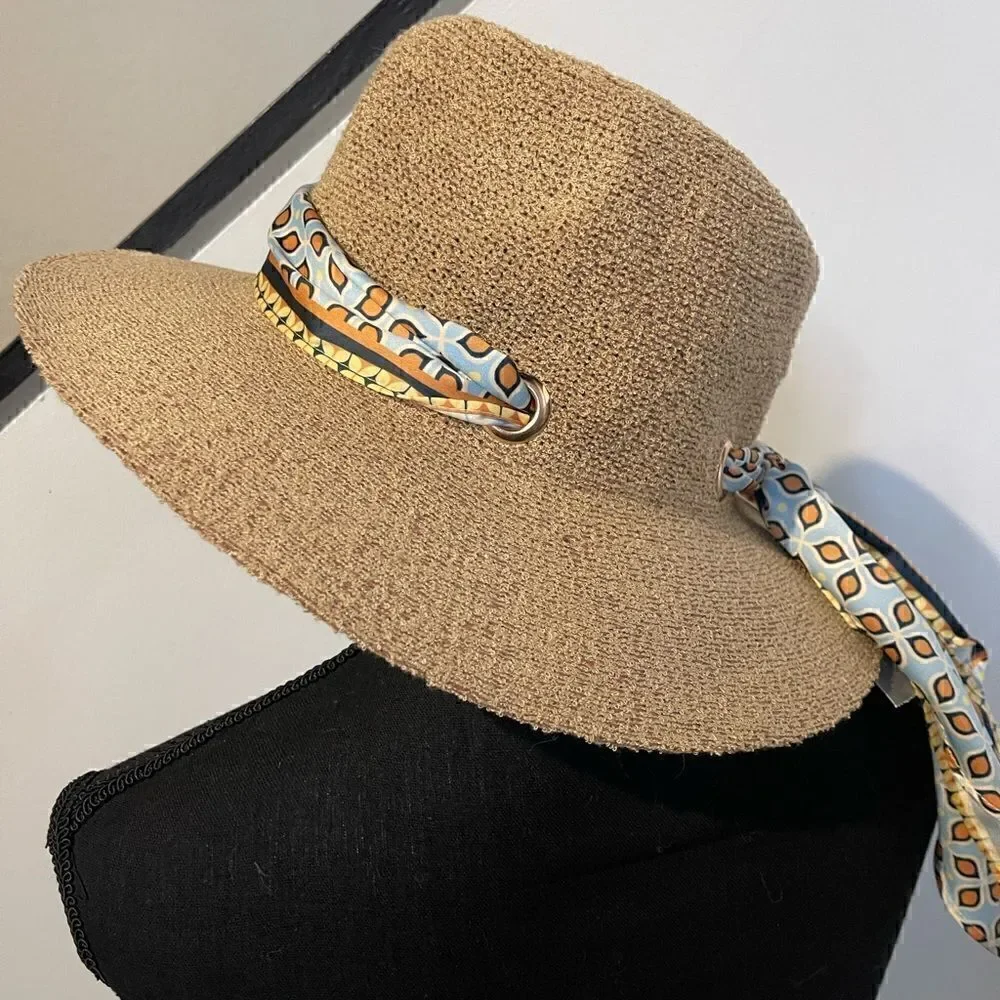 Chicos Sun Hat with Ribbon